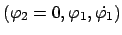 $ (\varphi_2=0,\varphi_1,\dot{\varphi_1})$