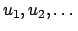 $ u_{1}, u_{2}, \dots $