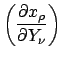 $\displaystyle \left( \frac{\partial x_\rho}{\partial Y_\nu} \right)  $