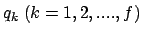 $ q_k\; (k = 1,2,
....,f)$